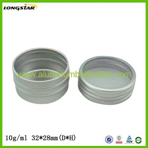 10ml aluminum jar with PVC window screw lid