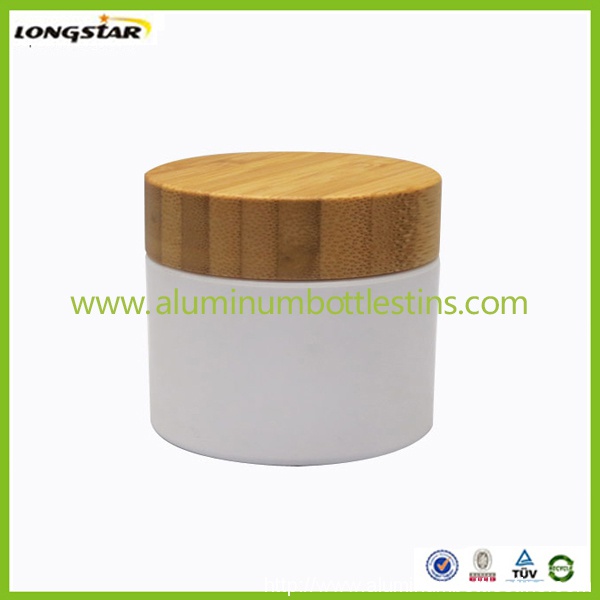 30g 50g PE cosmetic jars with bamboo lids