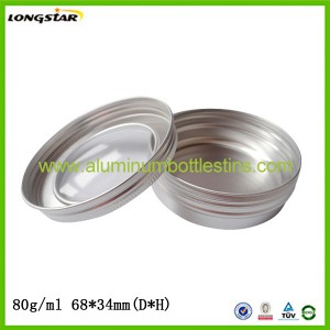 80g aluminum jar with clear PVC window