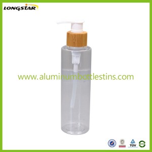 PET cosmetic bottles with pump sprayers