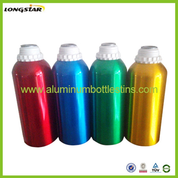aluminum essential oil bottle with brushed surface and color painting
