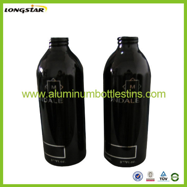black aluminum bottle with silk screen printing