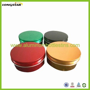 gold red green black aluminum tins 150ml/g 150g/ml aluminum jars