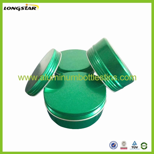 green aluminum jars